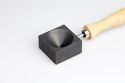 Graphite marble shaper for cones, tubes and other round shapes