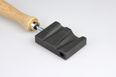 Graphite paddle 60x50x15mm, with two marble shapers, conical