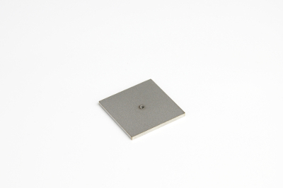Cabochon disk, square, with 2.5mm thread