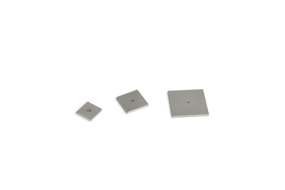 Three Cabochon disk, square, with 2.5mm thread