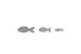 Drei Cabochon Scheiben, Fische, Muster 1, mit 2.5mm Gewinde