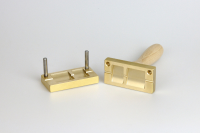Bead press two kaleras, 30x30mm and 20x30mm, 10mm high
